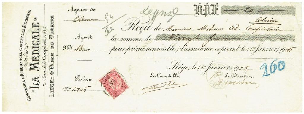 Timbre Belgique OBP 58 sur document (Post-0052), Enlèvement ou Envoi, Autres types