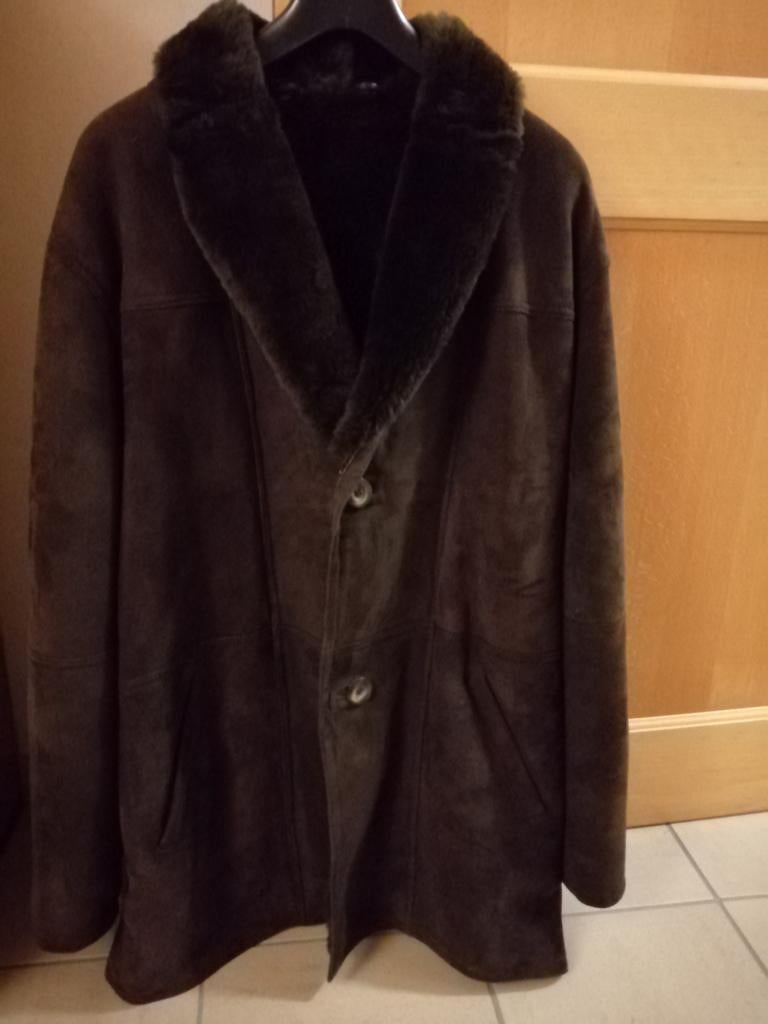 Brown Mouton revient, gilet pour homme, Enlèvement, Comme neuf, Taille 56/58 (XL), Brun