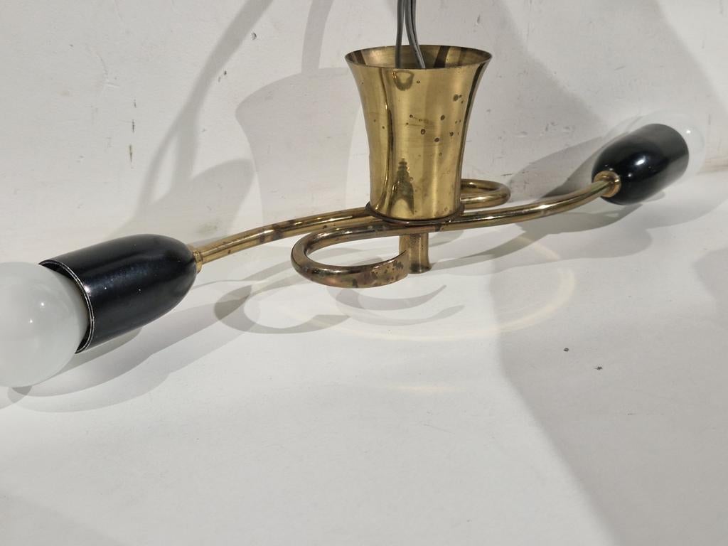 Spoetnik sputnik stilnovo 2 armige plafondlamp , Retro vint, Ophalen of Verzenden, Gebruikt, Retro vintage