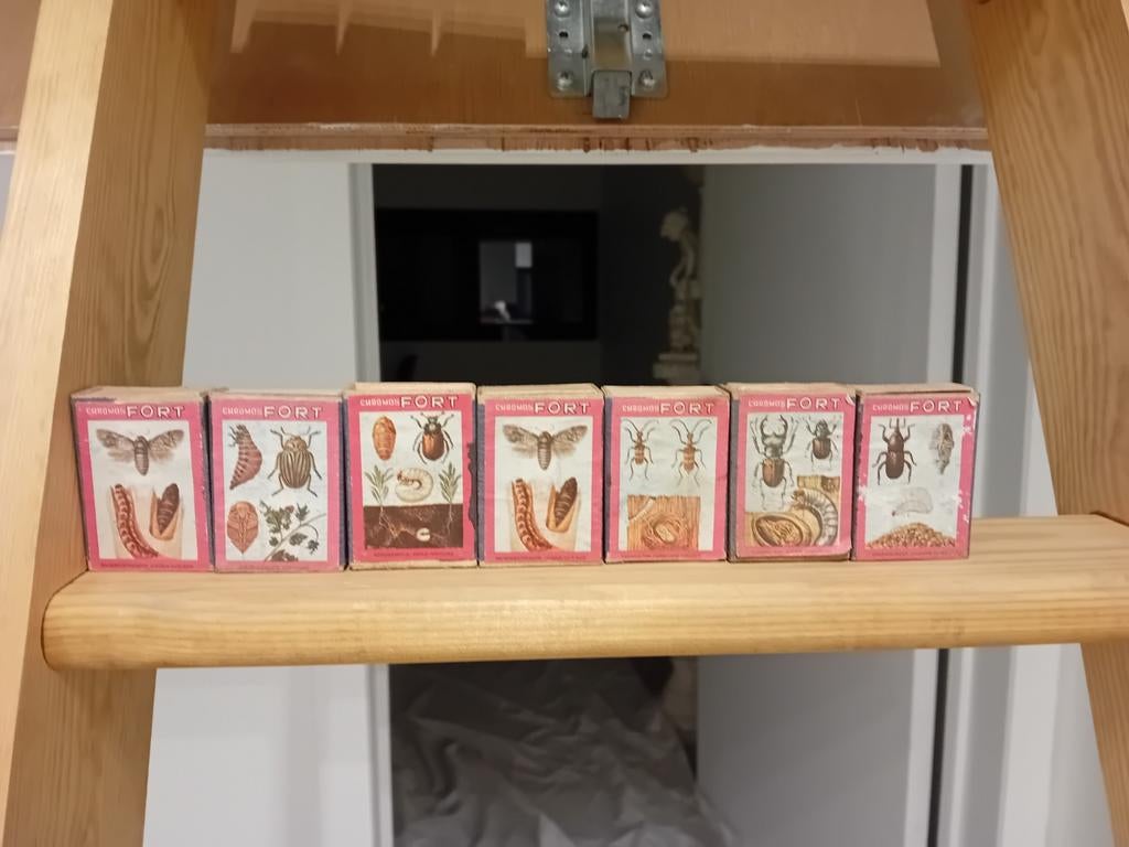 Oude vintage houten luciferdoosjes fort, Verzamelen, Ophalen of Verzenden, Zo goed als nieuw