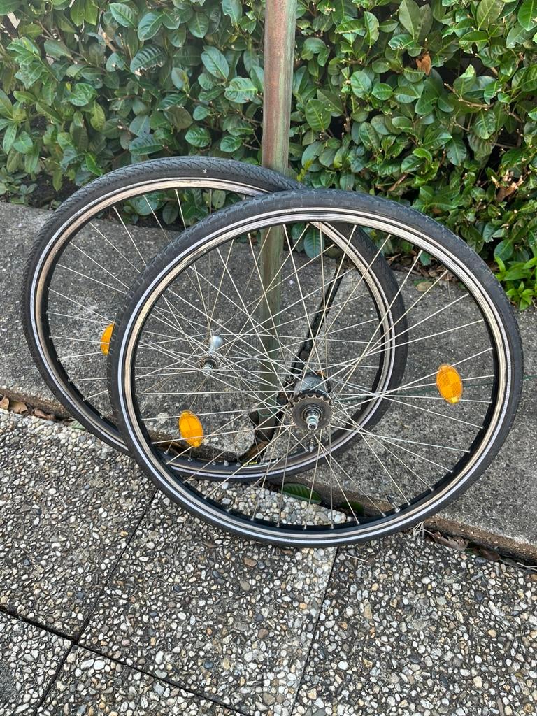 Fiets wielen, Fietsen en Brommers, Fietsonderdelen, Ophalen, Zo goed als nieuw
