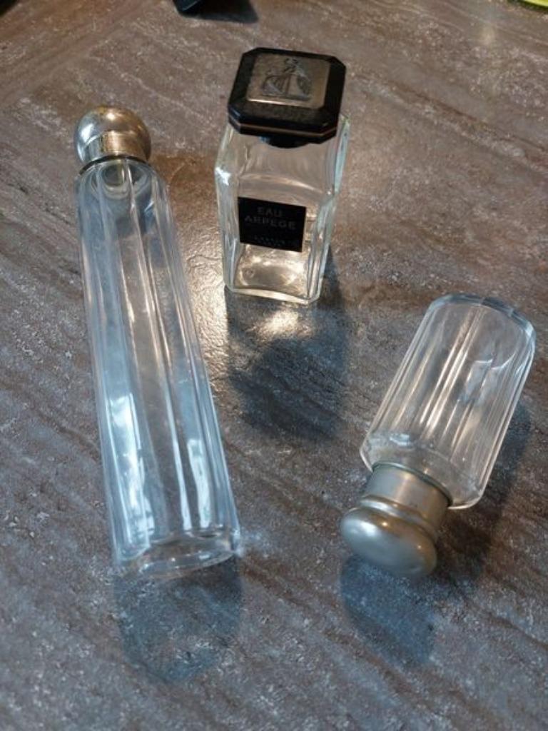 Flacons de parfum anciens facettés Lanvin Eau Arpège Stilbép, Enlèvement ou Envoi, Utilisé, Bouteille de parfum