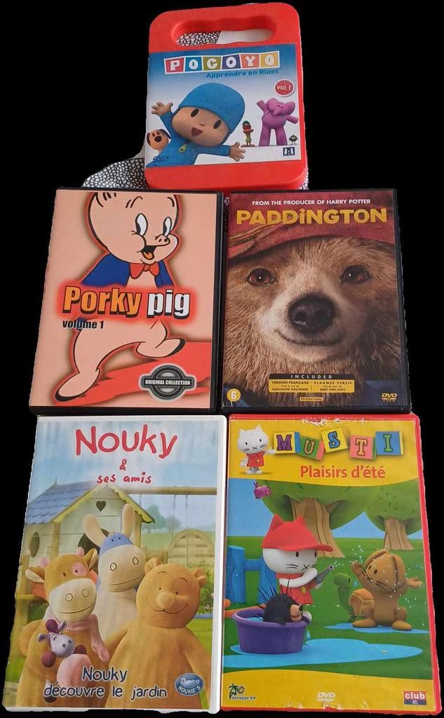 5 DVD pour petits enfants (2-6 ans), Cd's en Dvd's, Ophalen of Verzenden, Gebruikt, Komedie, Film