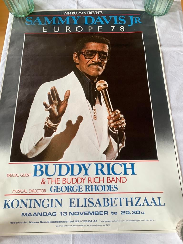 Affiche du concert 1978 de Sammy Davis Jr, Enlèvement ou Envoi, Comme neuf