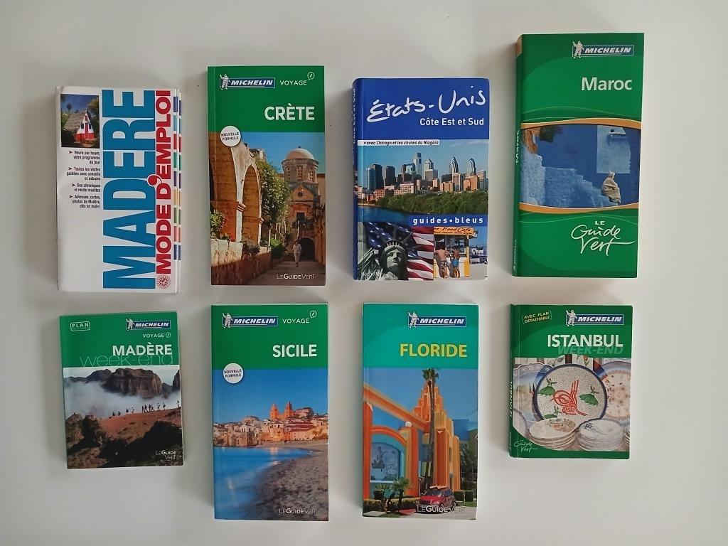 8 reisgidsen te kiezen: 6Michelin 1Gallimard 1GuideBleu, Michelin, Reisgids of -boek, Guides bleus, Ophalen