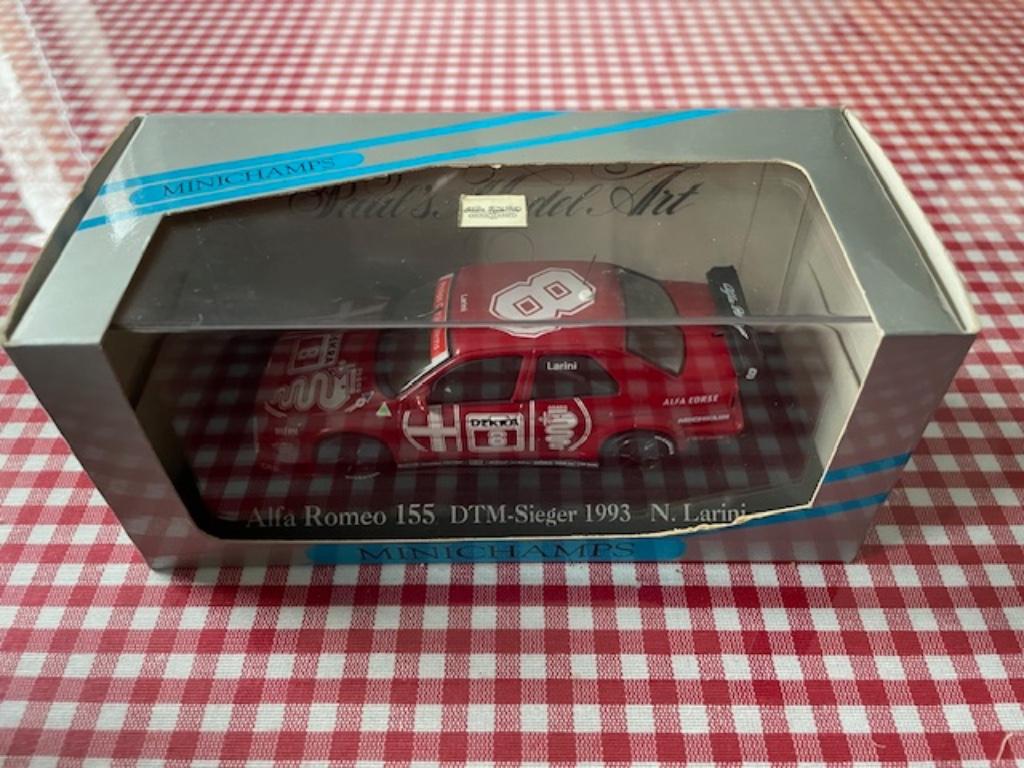 Minichamps 1/43 Alfa Romeo 155 V6 TI Larini Winner DTM 1993, Hobby & Loisirs créatifs, Enlèvement ou Envoi, Neuf, Voiture, MiniChamps