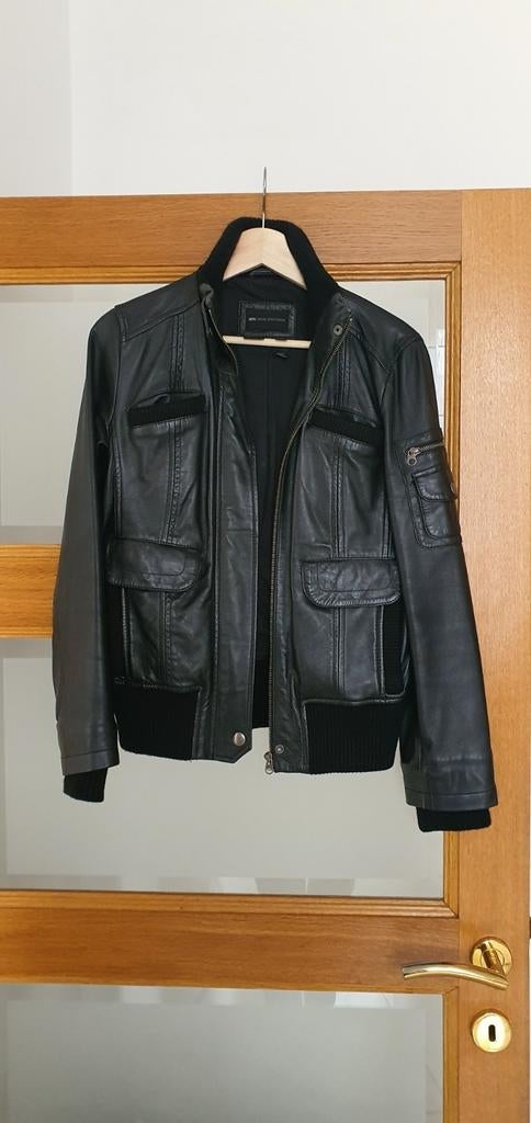 Veste en véritable cuir marque Mango(unisex), Ophalen, Zo goed als nieuw