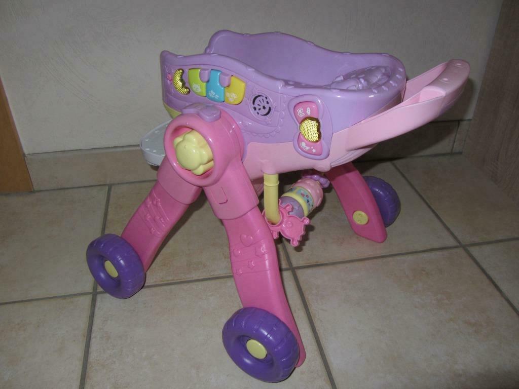 Kinderwagen voor poppen 3 in 1 V Tech met muziek, Enlèvement, Comme neuf, 6 ans ou plus