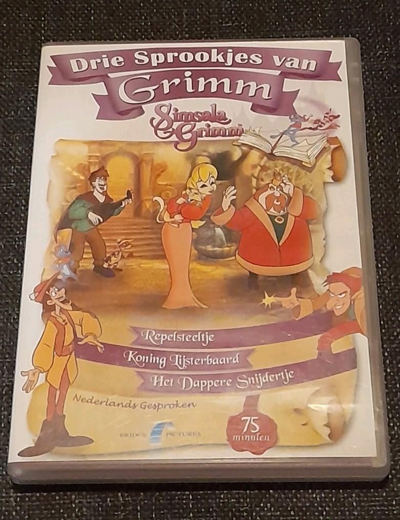 Dvd Simsala Grimm deel 1, 3 sprookjes in tekenfilm, Enlèvement ou Envoi, Dessin animé, Tous les âges, Comme neuf