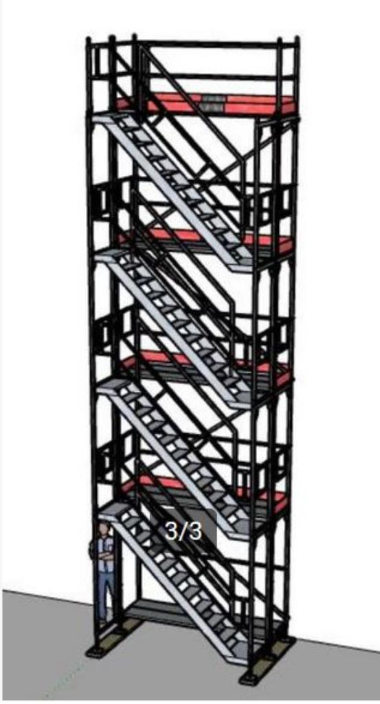Tour d'échafaudage Échelle d'échafaudage Escalier en alu, Doe-het-zelf en Bouw, Steigers, Nieuw, Gevelsteiger, 5 meter of hoger