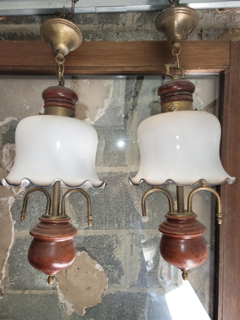 2 lampes suspension +- 60 cm, Enlèvement