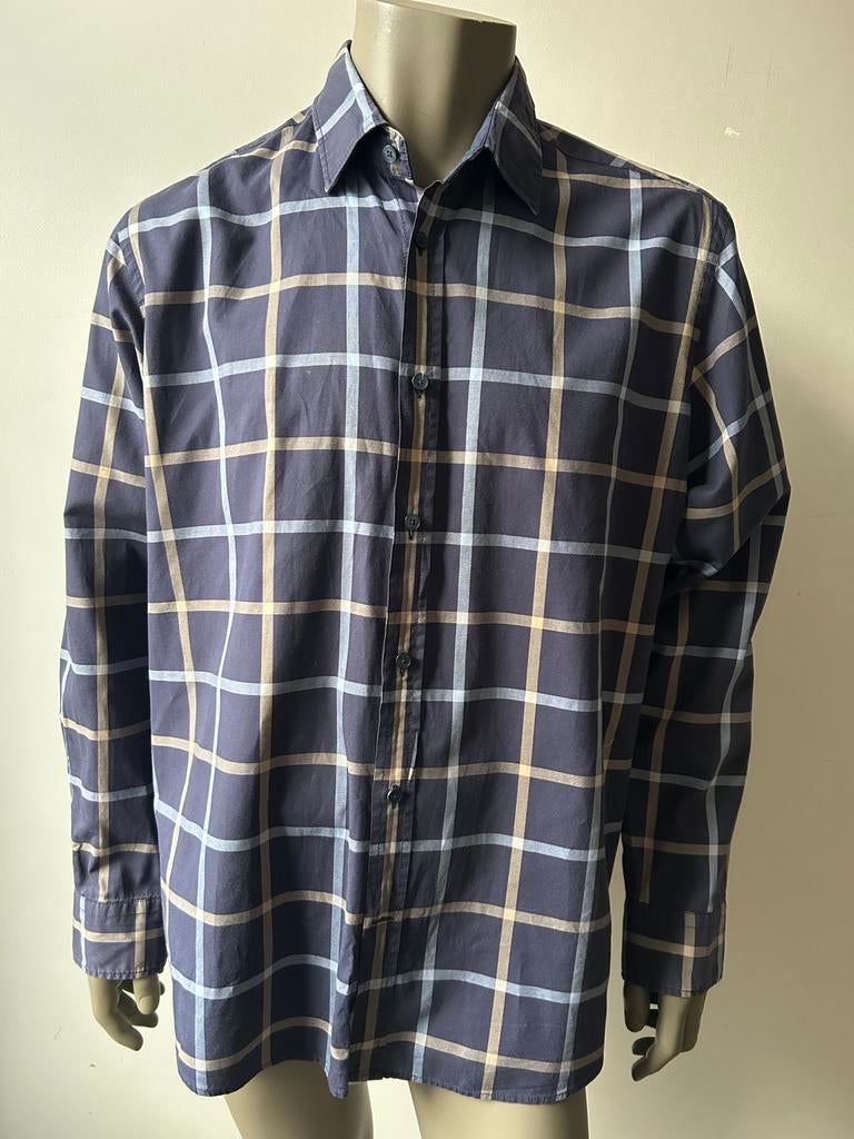 Bogner overhemd van geruit katoen, maat 44 of XL, Ophalen of Verzenden, Zo goed als nieuw, Blauw