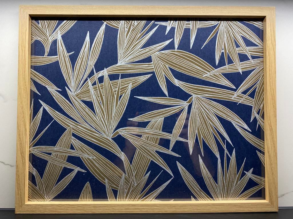 Bladeren Marineblauw 50x40 (nieuw), Ophalen of Verzenden, Nieuw, Hout