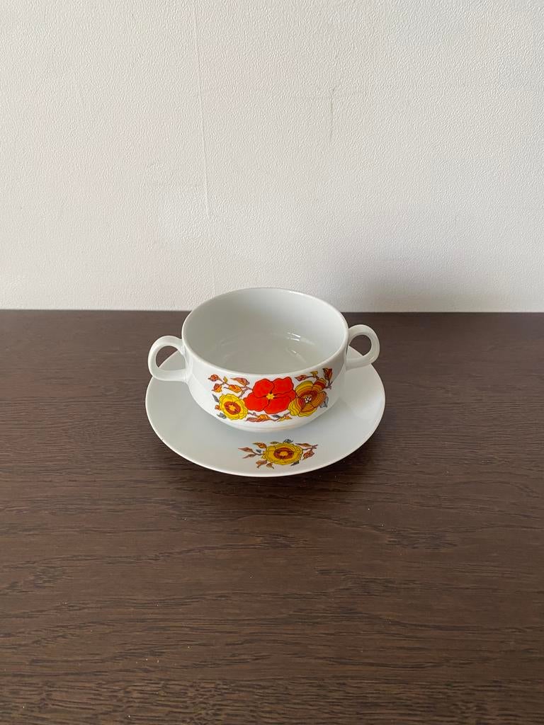 Vintage soeptas met onderbordje Bavaria, Ophalen
