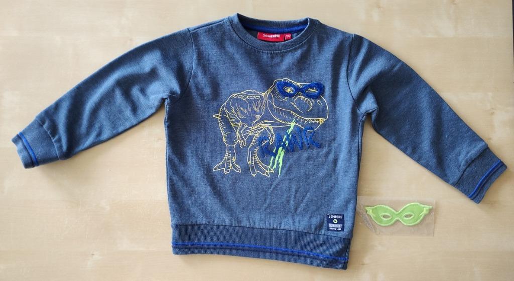Helderblauwe trui Someone met dino, maat 104, Gebruikt, Trui of Vest, Ophalen of Verzenden, Someone