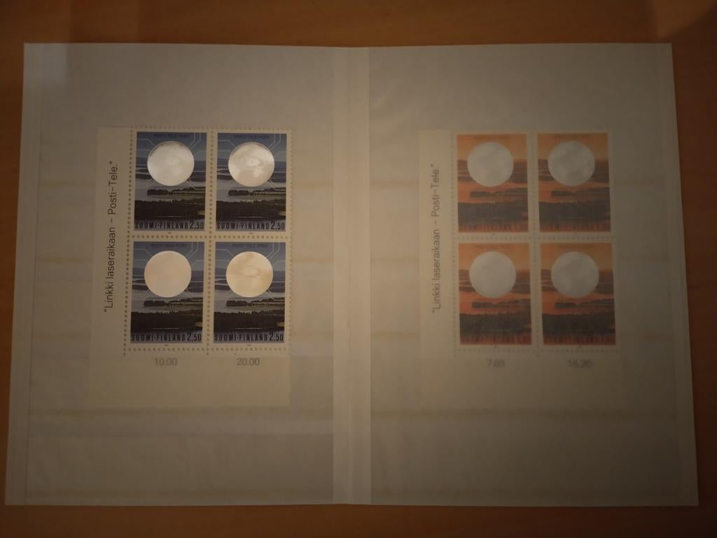 Finland postzegels met hologram, Envoi