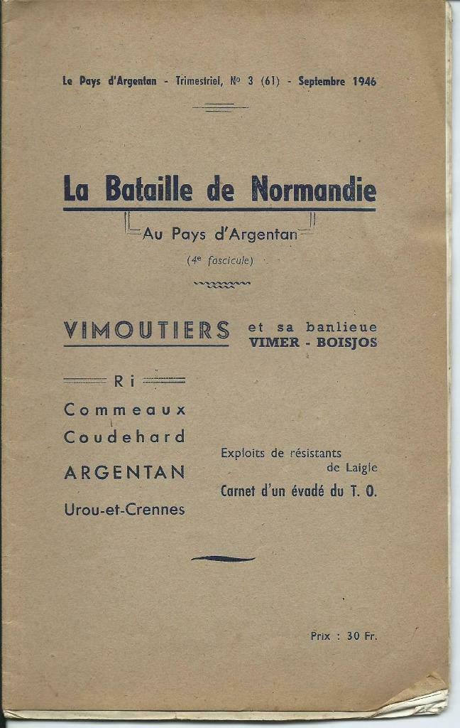 Livret "La Bataille de Normandie"", Envoi, Deuxième Guerre mondiale, Utilisé
