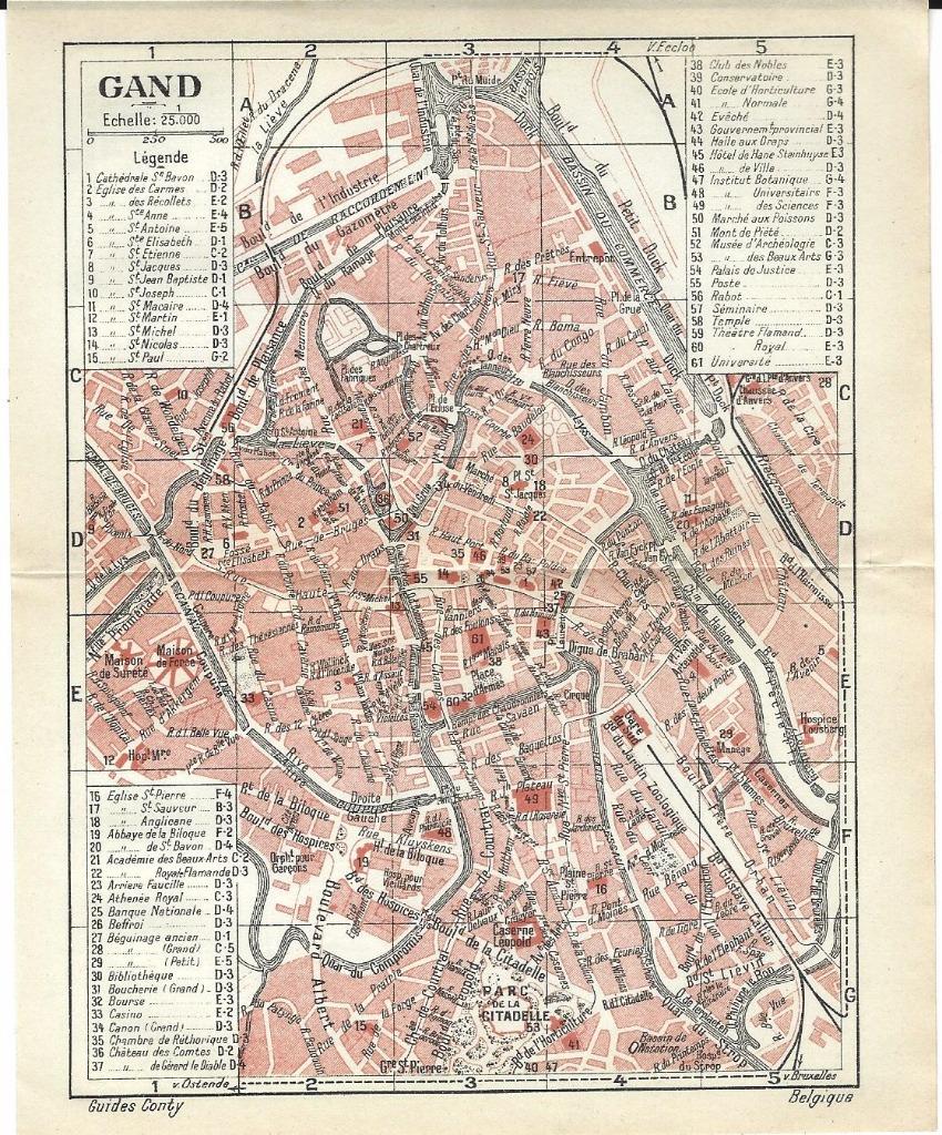 1910 - Gent stadsplan + centrumplan, Antiquités & Art, Envoi