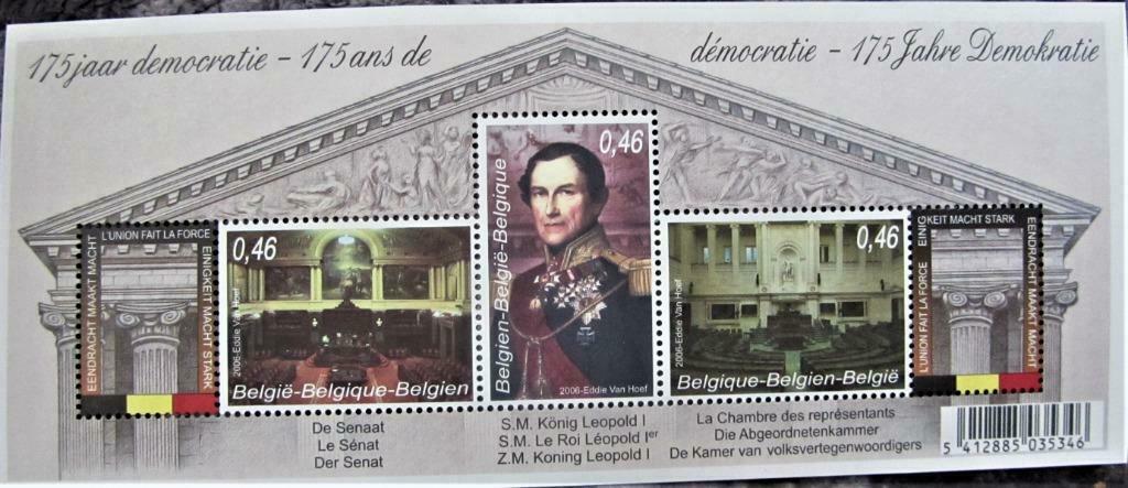 POSTZEGELS BELGIË- 175 JAAR DEMOCRATIE **  BL. 127, Ophalen of Verzenden, Postfris, Koningshuis