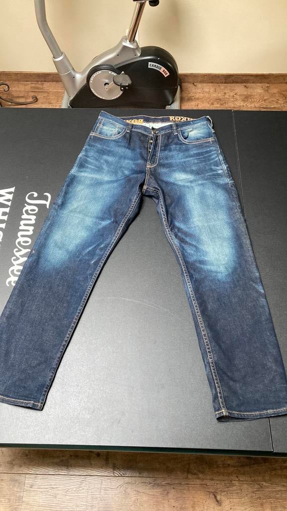 Blauwe Motorjeans merk Rokker W38L32, Heren, The Rokker Company, Ophalen of Verzenden, Broek | textiel