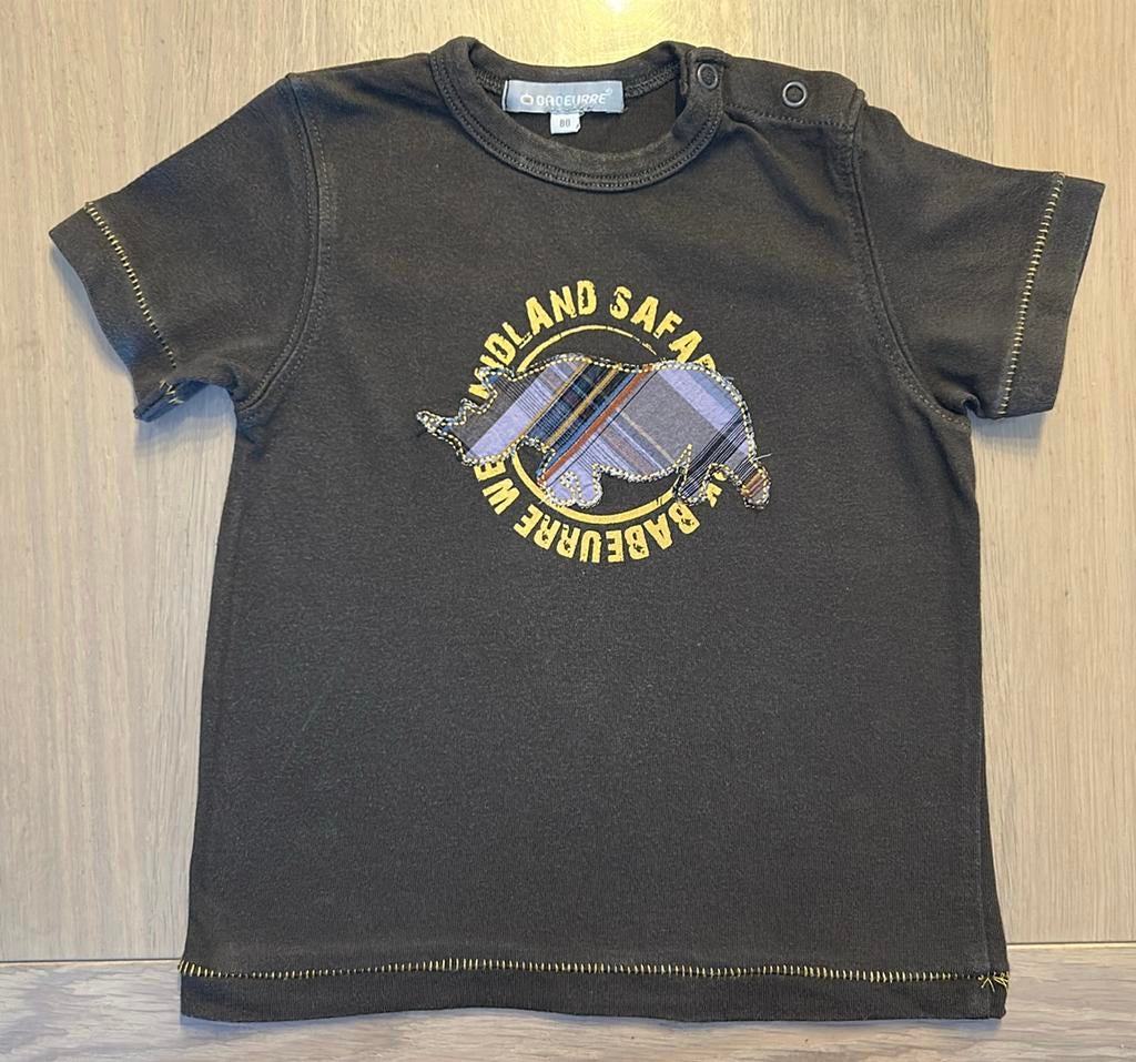 🦏 T-shirt maat 80, Kinderen en Baby's, Gebruikt, Babeurre, Ophalen of Verzenden, Jongetje