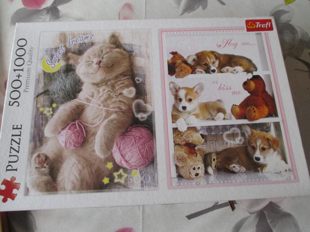 puzzel trefl 2in1, Ophalen of Verzenden, 500 t/m 1500 stukjes, Zo goed als nieuw, Legpuzzel