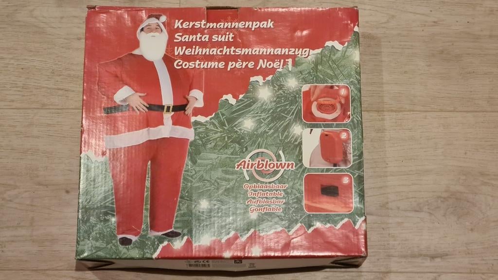 Opblaasbare kerstman / kerstkostuum, Diversen, Kerst, Ophalen of Verzenden, Nieuw