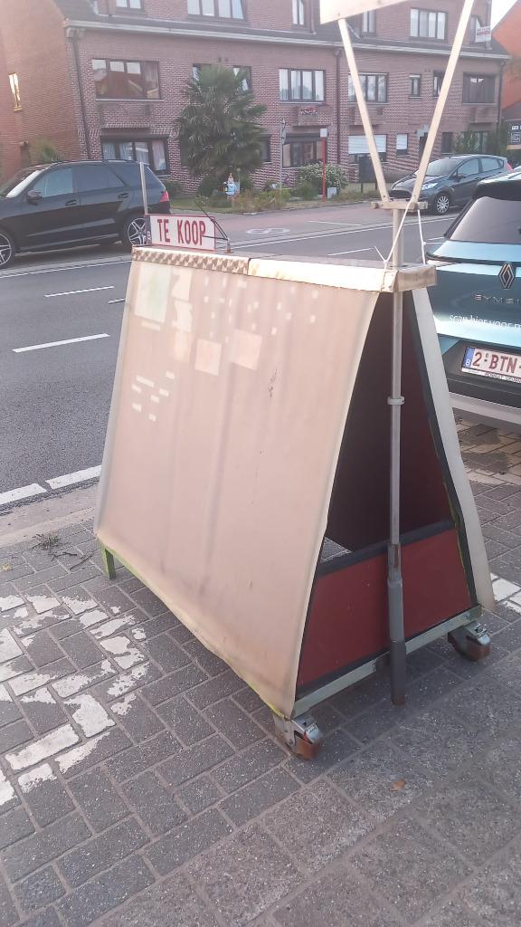 Reclame bord dubbel en verrijdbaar inox wielen roestvrij ond, Verzamelen, Merken en Reclamevoorwerpen, Gebruikt, Reclamebord, Ophalen