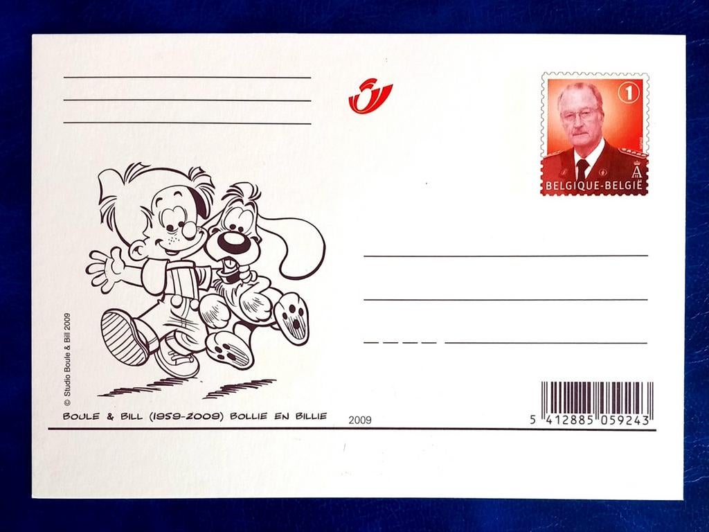 2009 Entier postal B.D. Boule & Bill - Validité permanente, Envoi, Non oblitéré, Neuf