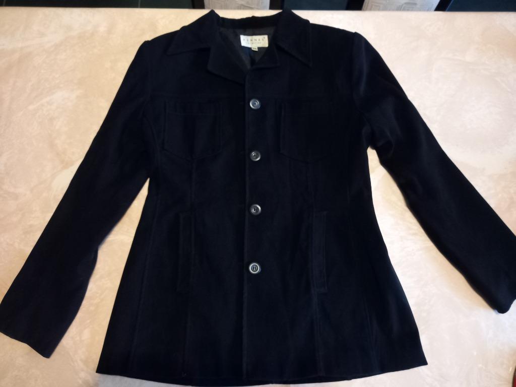 (!) Veste aspect "daim" noire T40, Enlèvement ou Envoi, Comme neuf