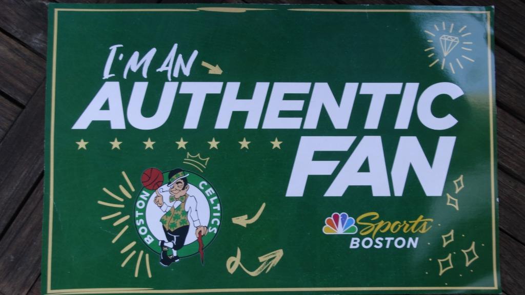 Tableau des fans des Boston Celtics + boîte à lunch et carte, Collections, Envoi, Autres types