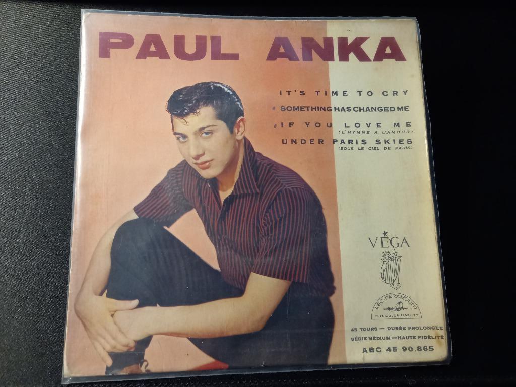 Paul Anka – It's Time To Cry ' 7 Ep, Enlèvement ou Envoi, Utilisé, Pop, 7 pouces