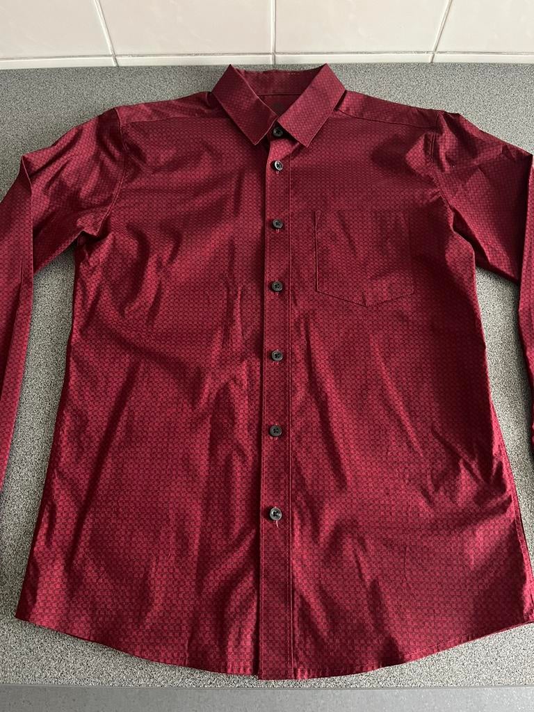 Bordeaux hemd WE fashion - maat 158/164, Kinderen en Baby's, Kinderkleding | Maat 158, WE, Overhemd of Blouse, Ophalen of Verzenden