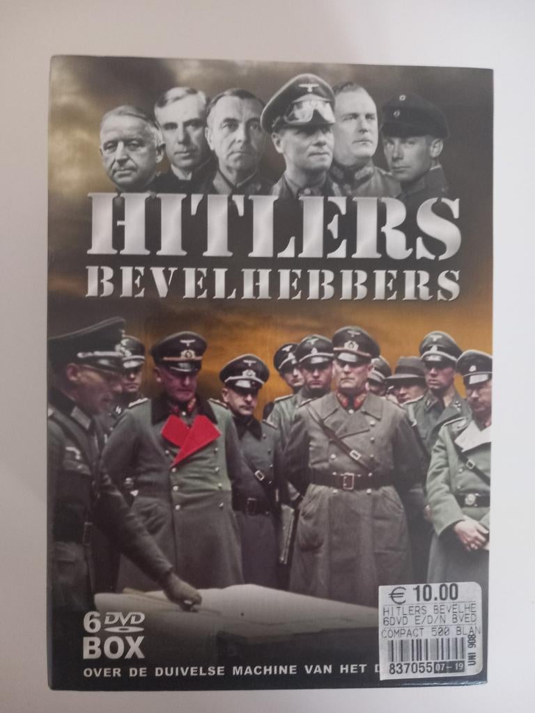 Dvdbox Hitlers Bevelhebbers (Oorlogsdocumentaire), Ophalen of Verzenden, Zo goed als nieuw, Oorlog of Misdaad