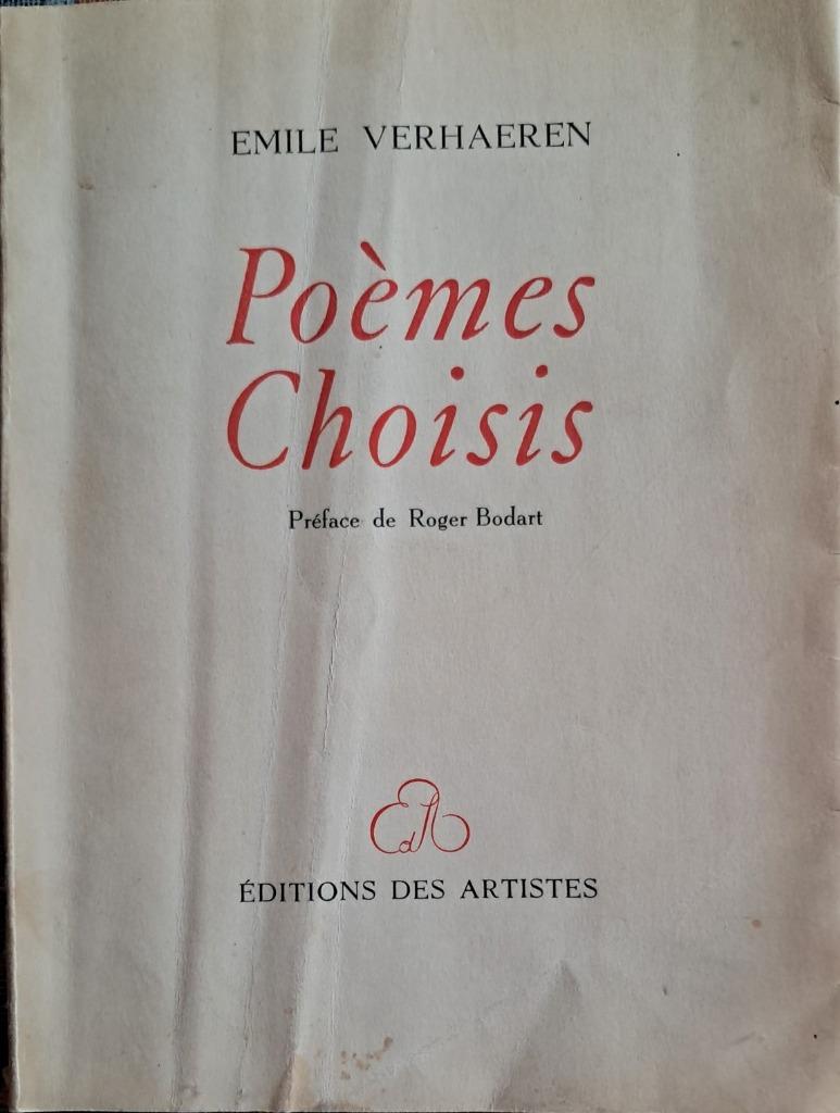 POEMES CHOISIS - Preface de Roger BODART VERHAEREN, Emile., Enlèvement ou Envoi, Utilisé