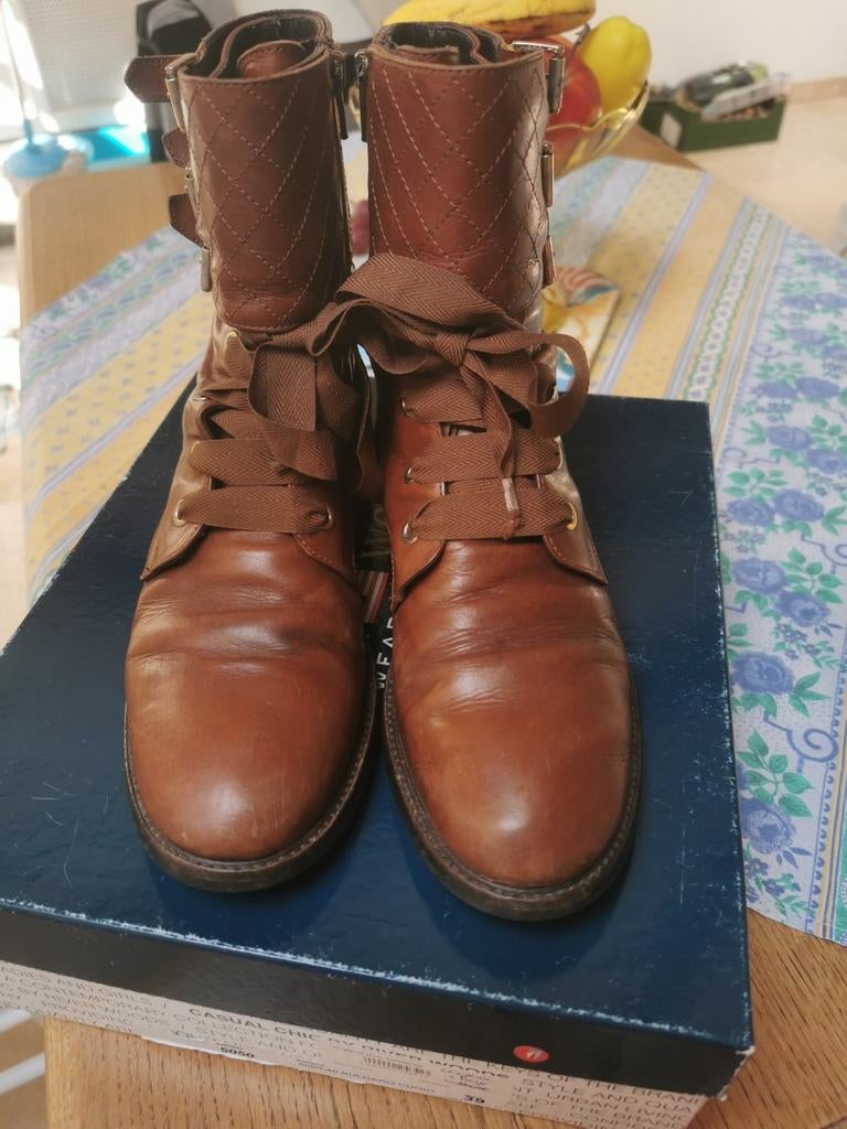 Heel mooie volledig lederen dames laarsjes River Woods, Bruin, River Woods, Lage of Enkellaarzen, Ophalen of Verzenden