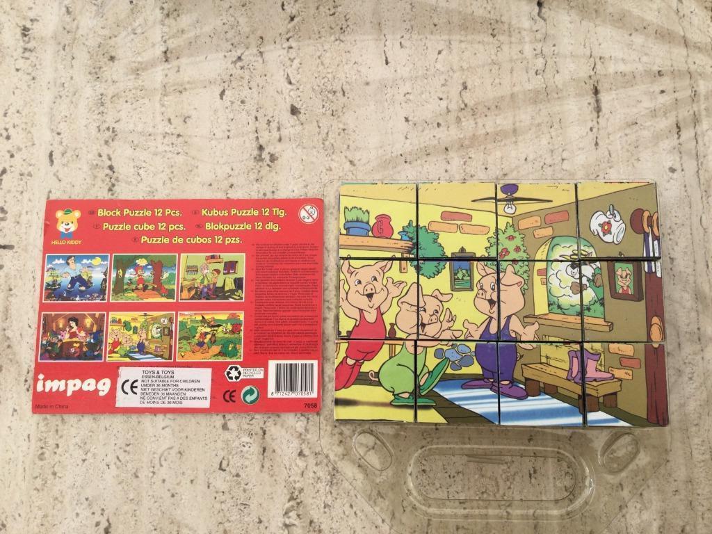 12-delige kubus sprookjespuzzel met 6 verschillende puzzels, Enlèvement ou Envoi
