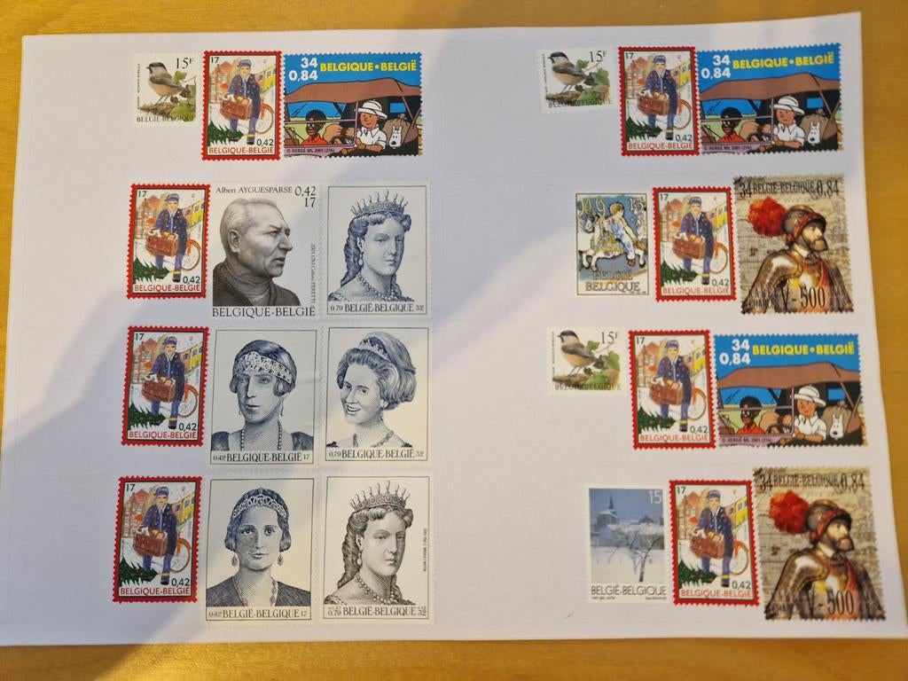 Postzegel etiketten zie beschrijving 1€ per etiket, Postzegels en Munten, Postzegels | Europa | België, Postfris, 1 plakker, Overig