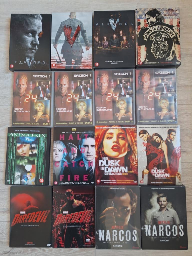 Gros lot coffrets DVD Séries - Peaky,Vikings,Narcos,hannibal, Cd's en Dvd's, Ophalen of Verzenden, Zo goed als nieuw, Boxset