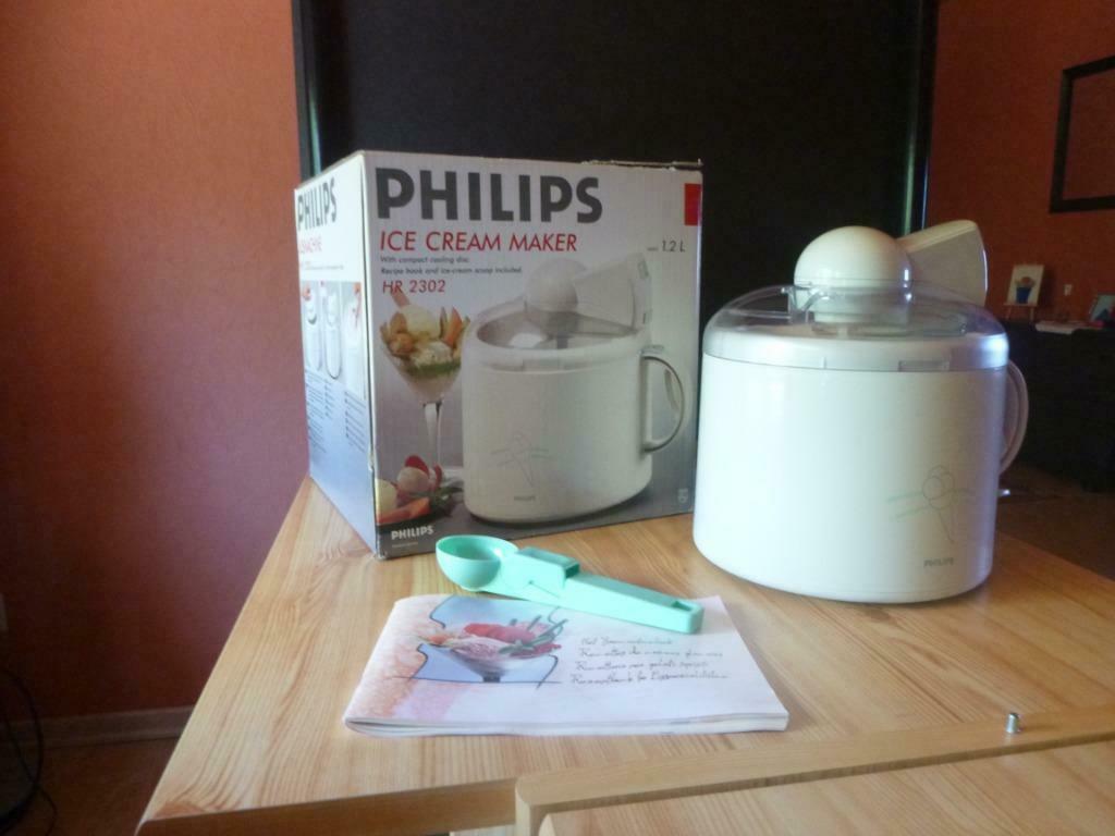 Philips ice cream maker - amper gebruikt, Enlèvement, Comme neuf