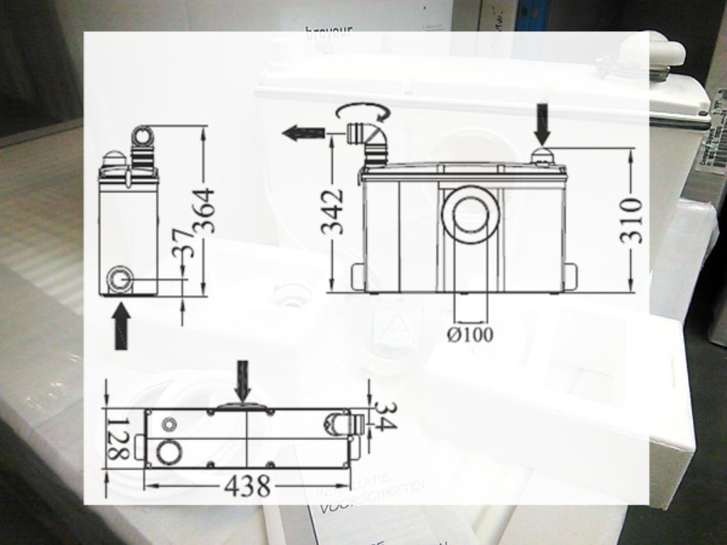 Vergruizer voor wc, GO by Van Marcke - 500w - nieuw, Ophalen of Verzenden, Nieuw, Radiator