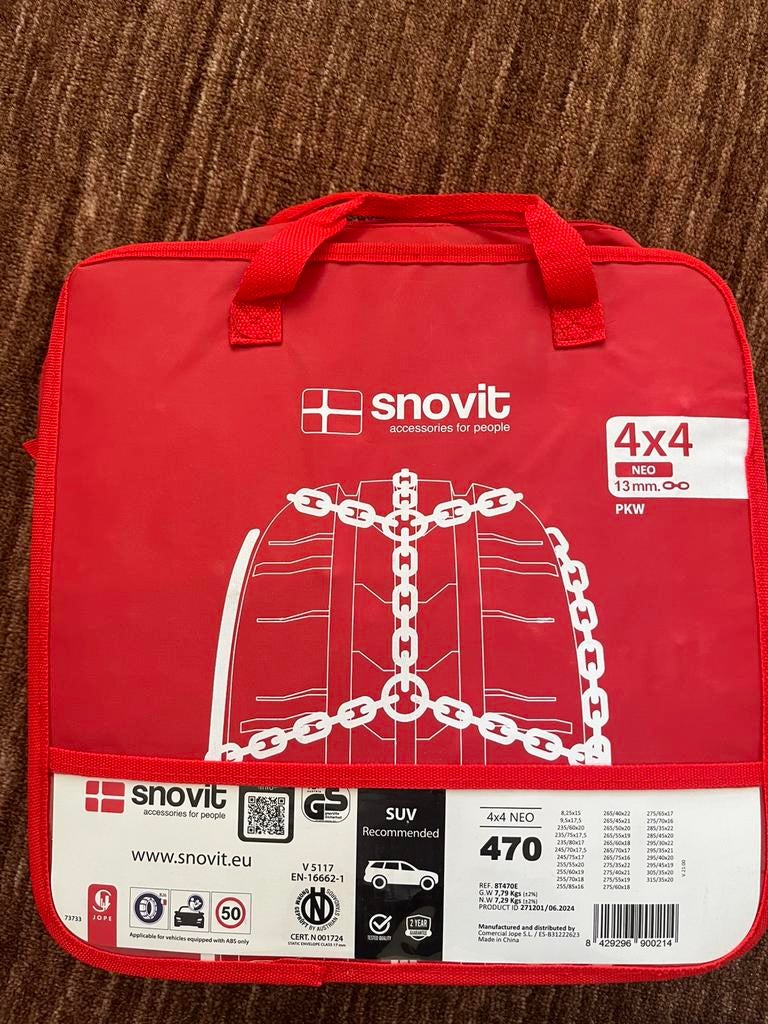 Sneeuwkettingen snovit 470 te huur, Enlèvement, Comme neuf