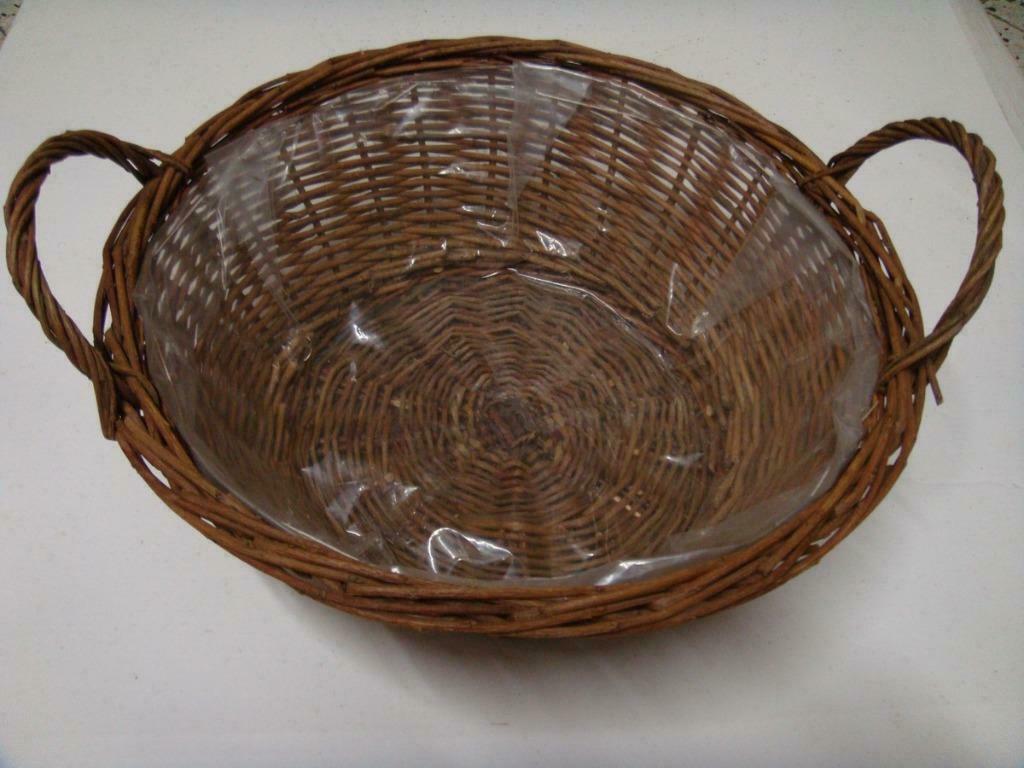 Panier en vannerie Rond 24cm, Enlèvement ou Envoi, Osier, Rond, Comme neuf