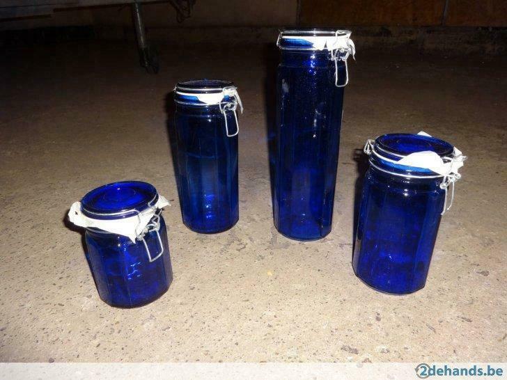 Inmaakpotten blauw 4 stuks. NIEUW., Ophalen, Nieuw