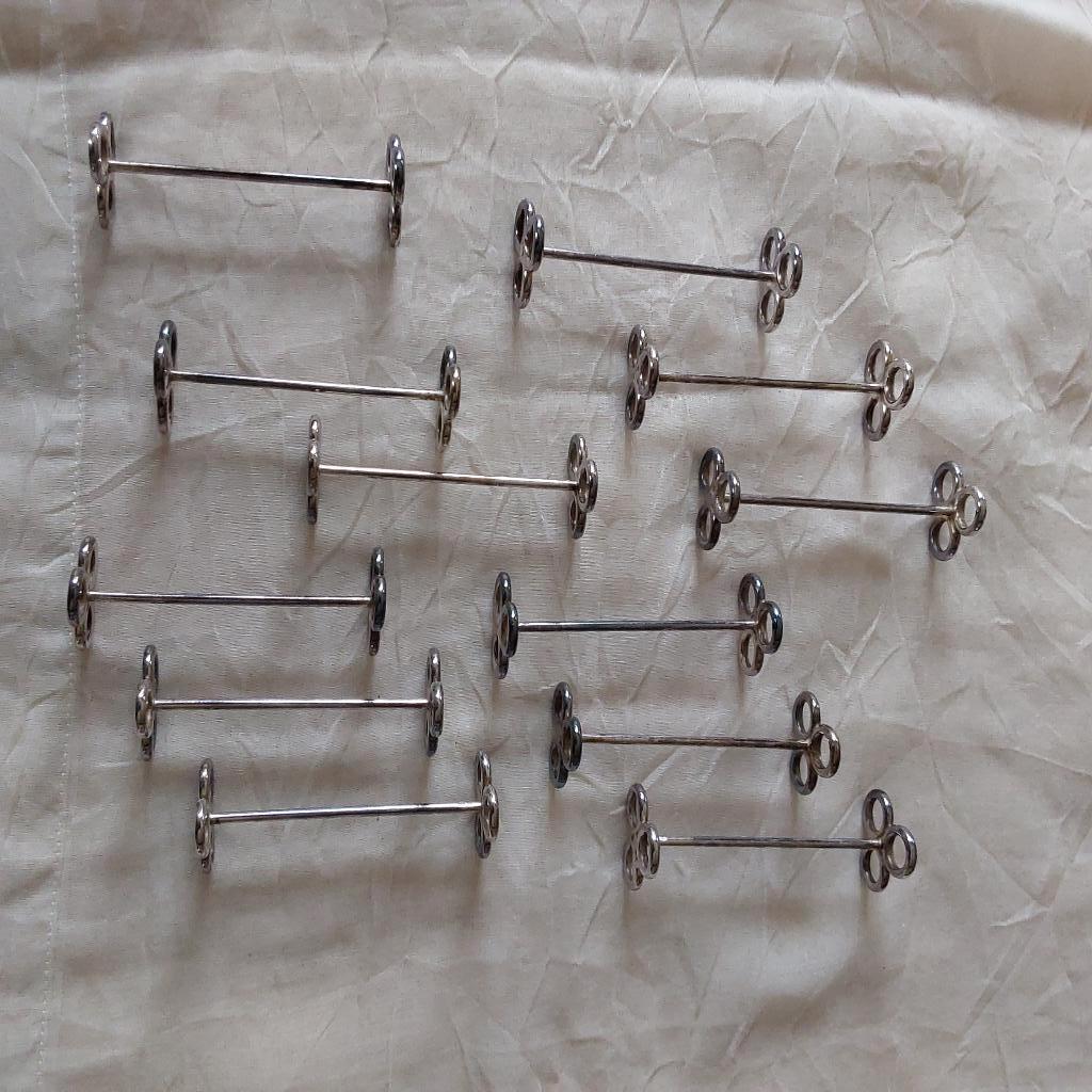 Antiek bestek - 12 messenhouders - Tafelaccessoire, Antiek en Kunst, Antiek | Bestek, Ophalen