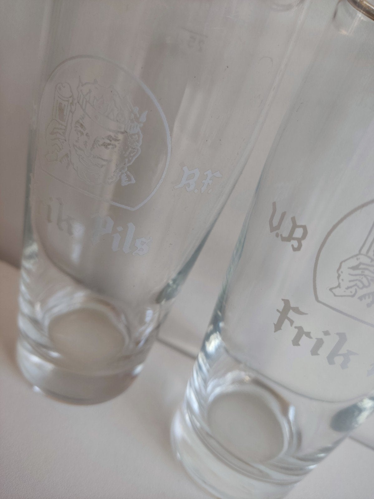 Verres à bière Frik 2 pièces (bleu), Enlèvement, Comme neuf, Verre à bière