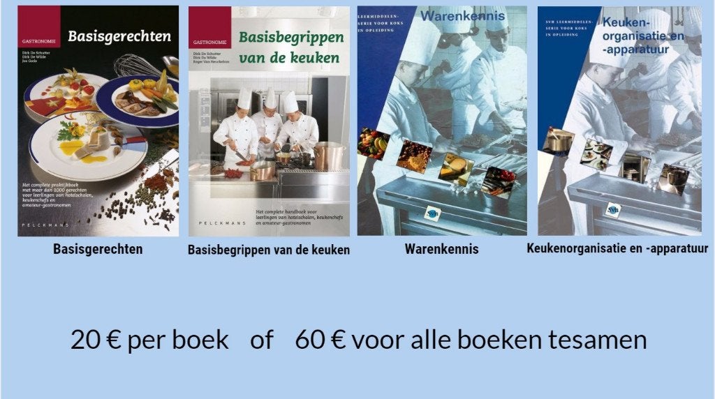 4 STUDIEBOEKEN voor KOKS IN OPLEIDING, Boeken, Kookboeken, Ophalen of Verzenden, Zo goed als nieuw