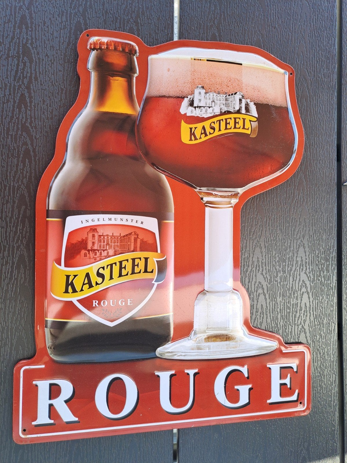 Reclame bord Kasteel bier Rouge, Ophalen of Verzenden