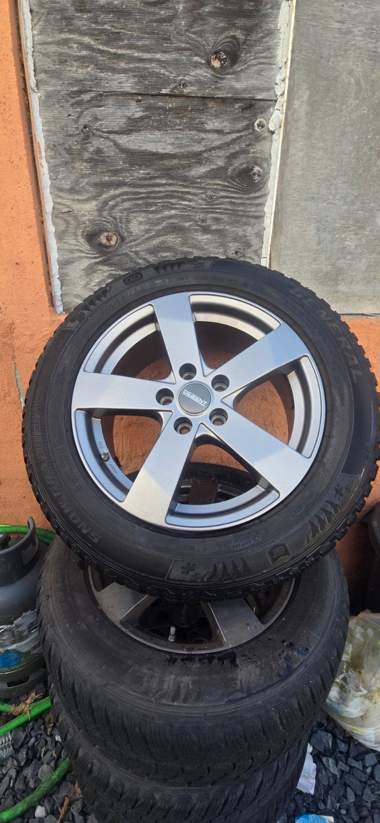 17" alu velgen met winterband 225/60 R17, Auto-onderdelen, Ophalen, Gebruikt, Banden en Velgen, 17 inch