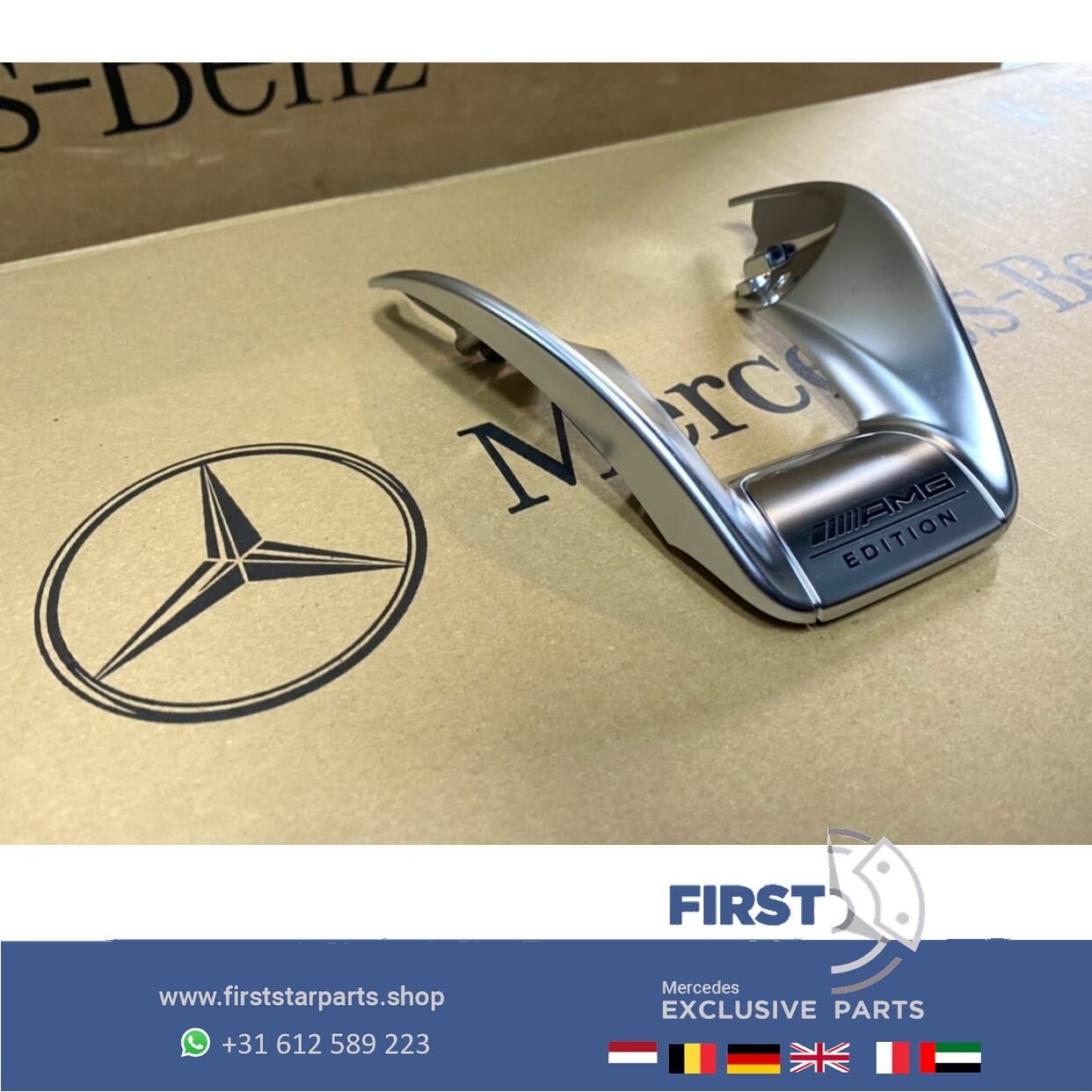 AMG EDITION1 STUUR LOGO EMBLEEM Mercedes A45 CLA45 GLA45 C63, Auto-onderdelen, Gebruikt, -, Voor, Ophalen of Verzenden